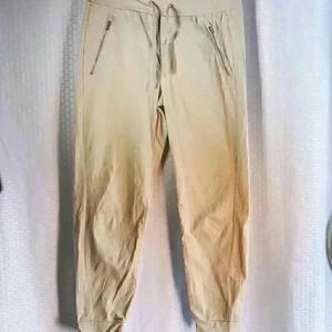 Athleta Size 4 Tan Trekkie North Jogger stretch, athletic, zippers